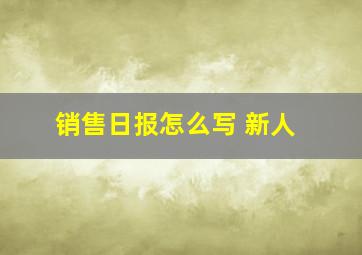 销售日报怎么写 新人